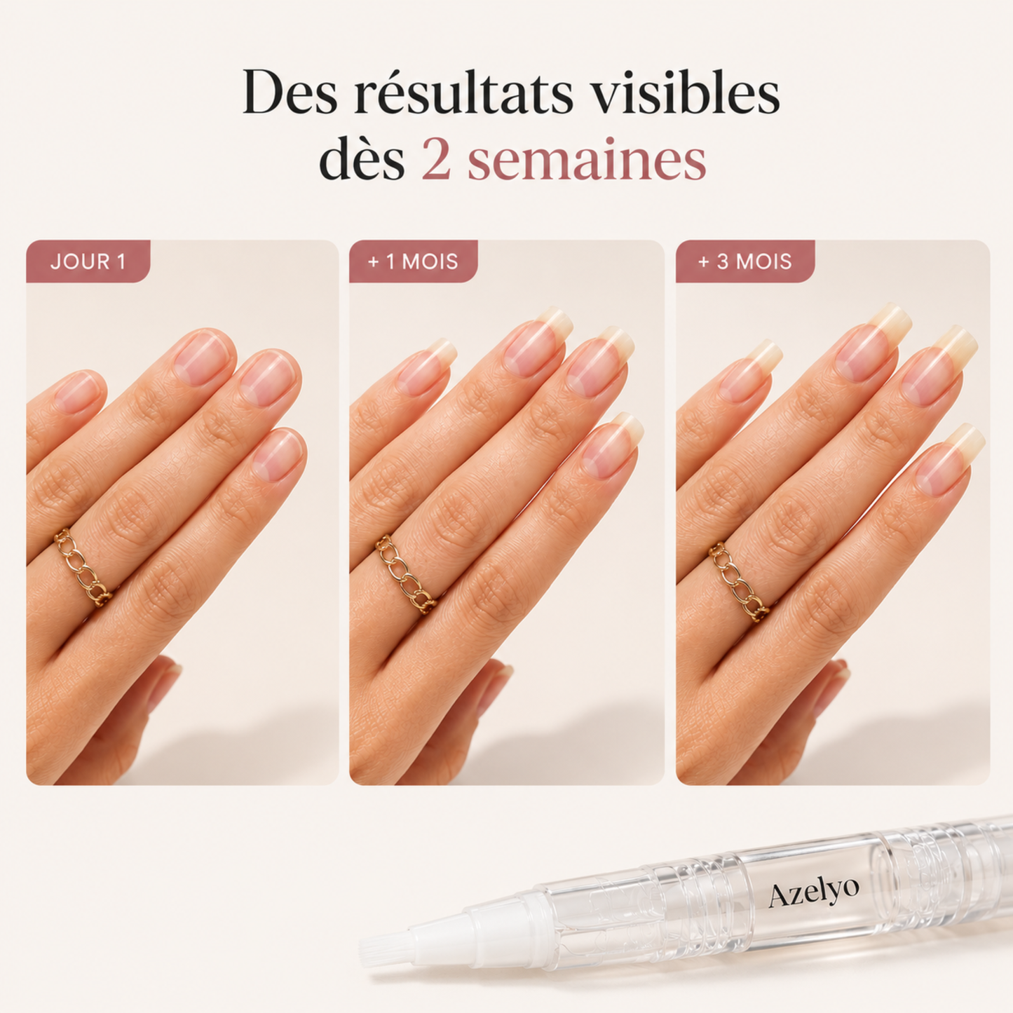 Résultats huile à cuticule Azelyo
