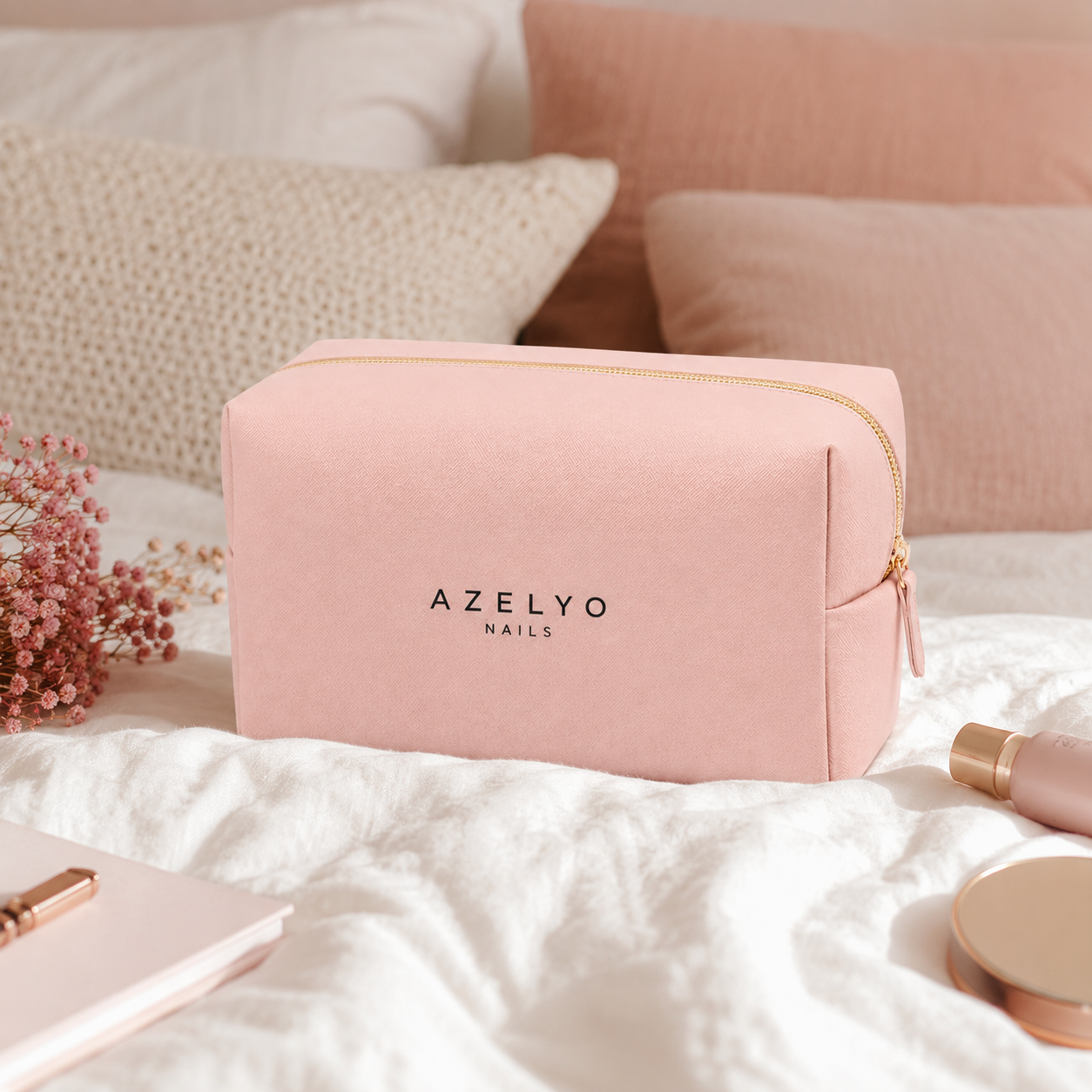 Trousse de toilette voyage rose Azelyo